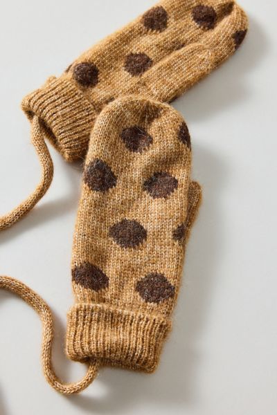 Polka Dot Corded Mitten
