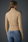 BDG Tori Faux Fur Trim Zip-Up Sweater Jacket