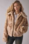 Daisy Street Fawn Faux Fur Cropped Jacket