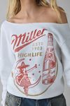 Miller High Life Graphic Off-The-Shoulder Pullover