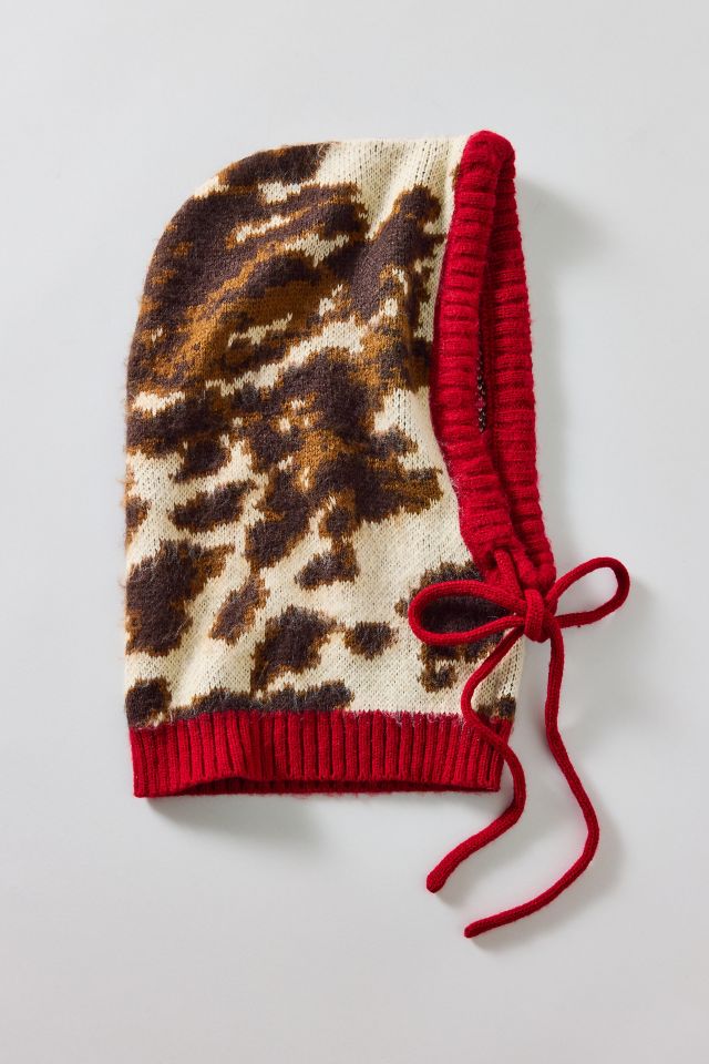 Cow Print Balaclava Hood #1