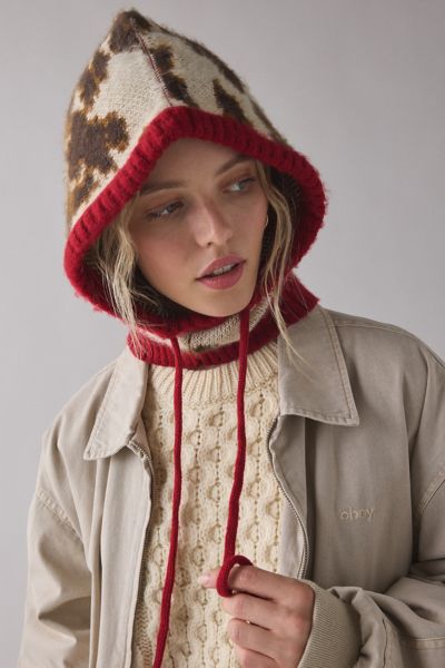 Cow Print Balaclava Hood