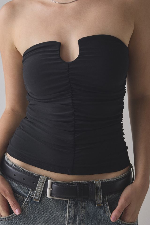 UO Evie Ruched Cutout Tube Top