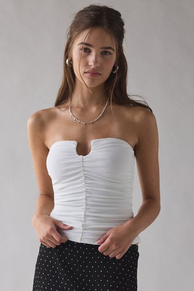 UO Evie Ruched Cutout Tube Top