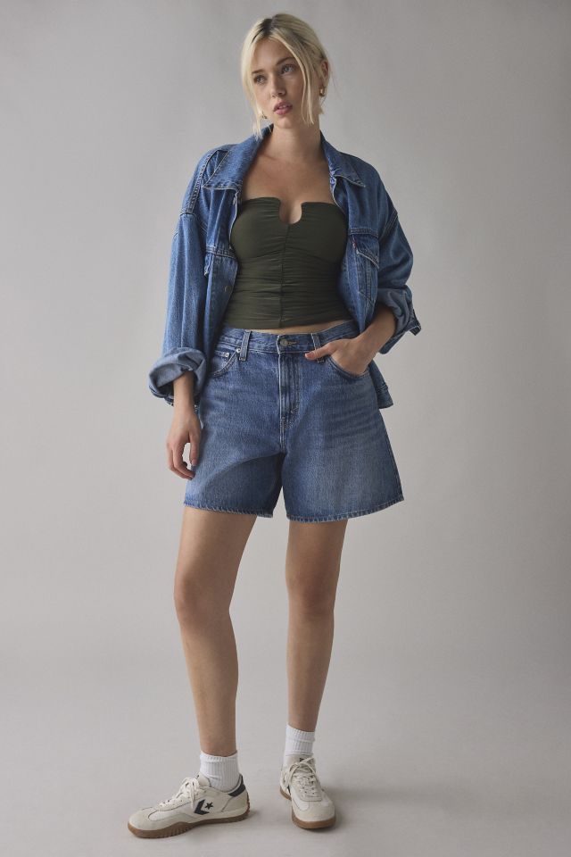 UO Evie Ruched Cutout Tube Top #3