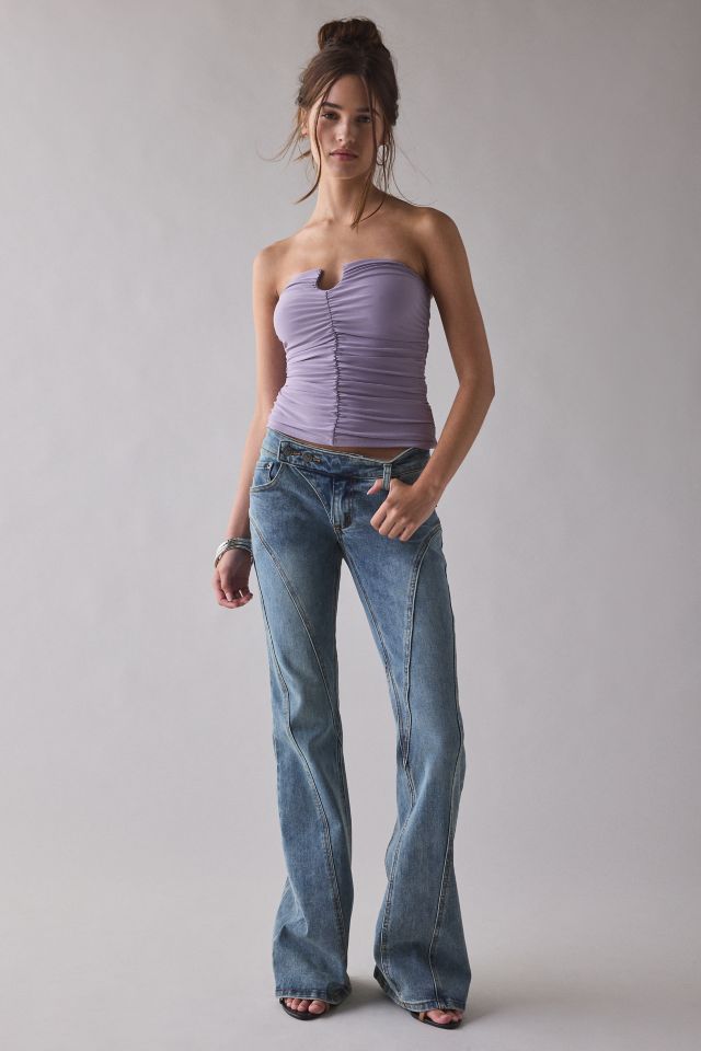 UO Evie Ruched Cutout Tube Top #1