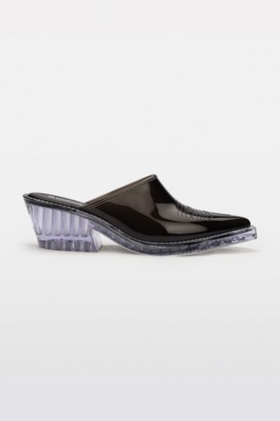 Melissa Texas Jelly Cowboy Mule In Black/clear, Women's At Urban Outfitters In Black