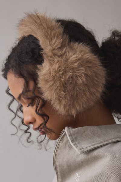 Urban Outfitters High Pile Faux Fur Earmuff In Neutral, Women's At