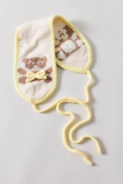 Urban Outfitters Teddy Pattern Ear Warmer In Ivory, Women's At  In Gold