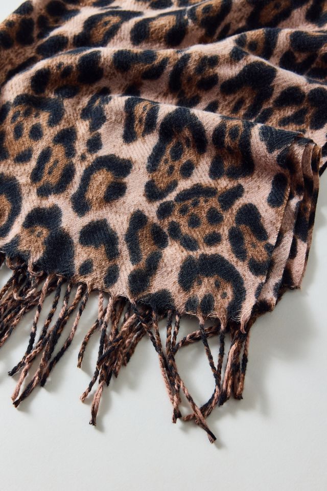 Foulard Tissé Motif Léopard #1