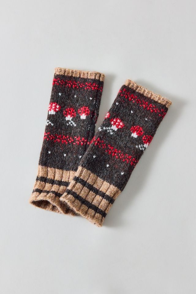 Mushroom Pattern Fingerless Glove #2