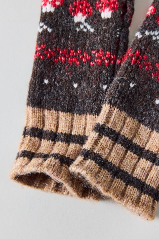 Mushroom Pattern Fingerless Glove #3