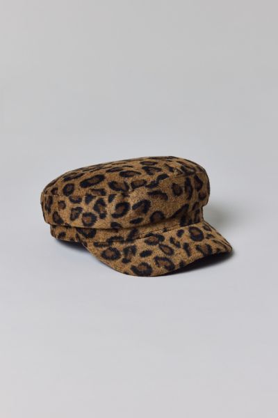 Urban Outfitters Leopard Cabbie Hat In Leopard, Women's At  In Brown