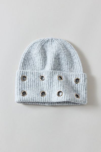 Urban Outfitters Grommet Ribbed Beanie In Light Grey, Women's At  In Blue