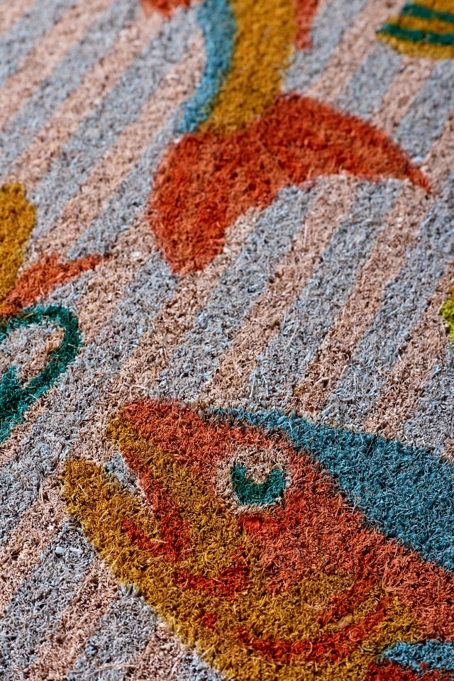 Fish Print Coir Doormat #1