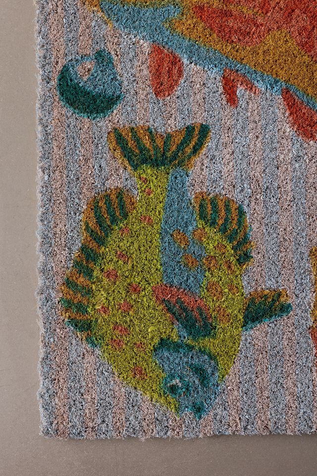 Fish Print Coir Doormat #2