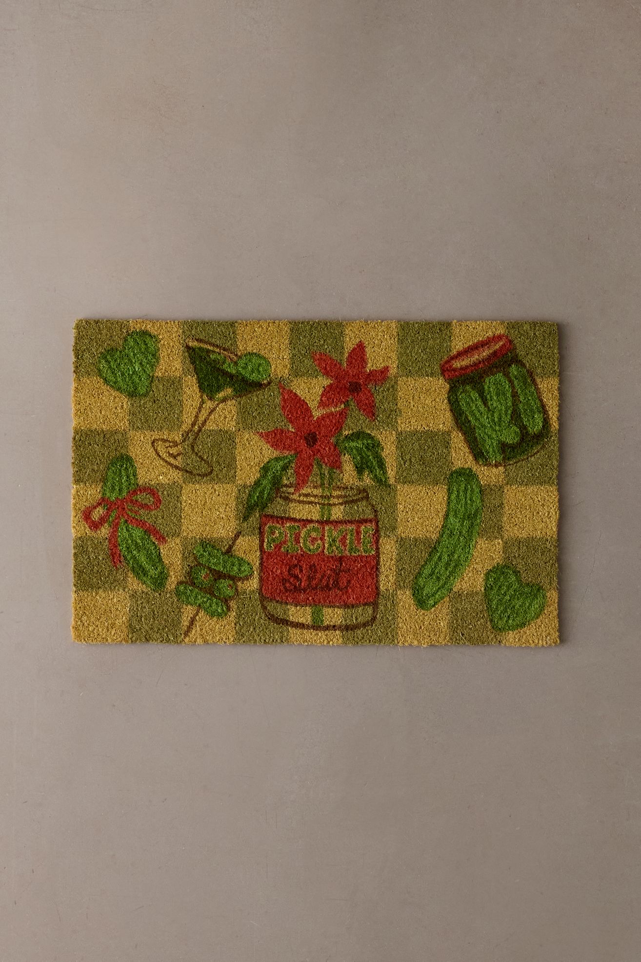 Big Dill Pickle Coir Doormat - Green, ONE SIZE