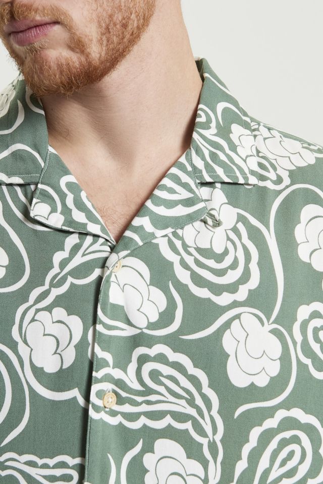 Ben Sherman Paisley Swirl Print Casual Button Down Shirt #1