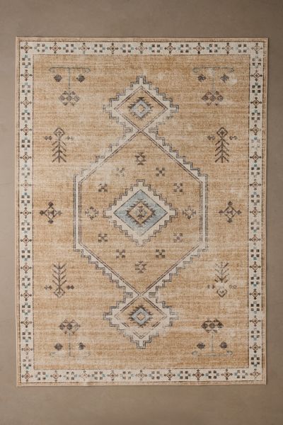 Urban Outfitters Leora Printed Rug In Neutral At  In Brown