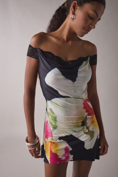 I.AM.GIA Theodora Orchid Off-The-Shoulder Mini Dress