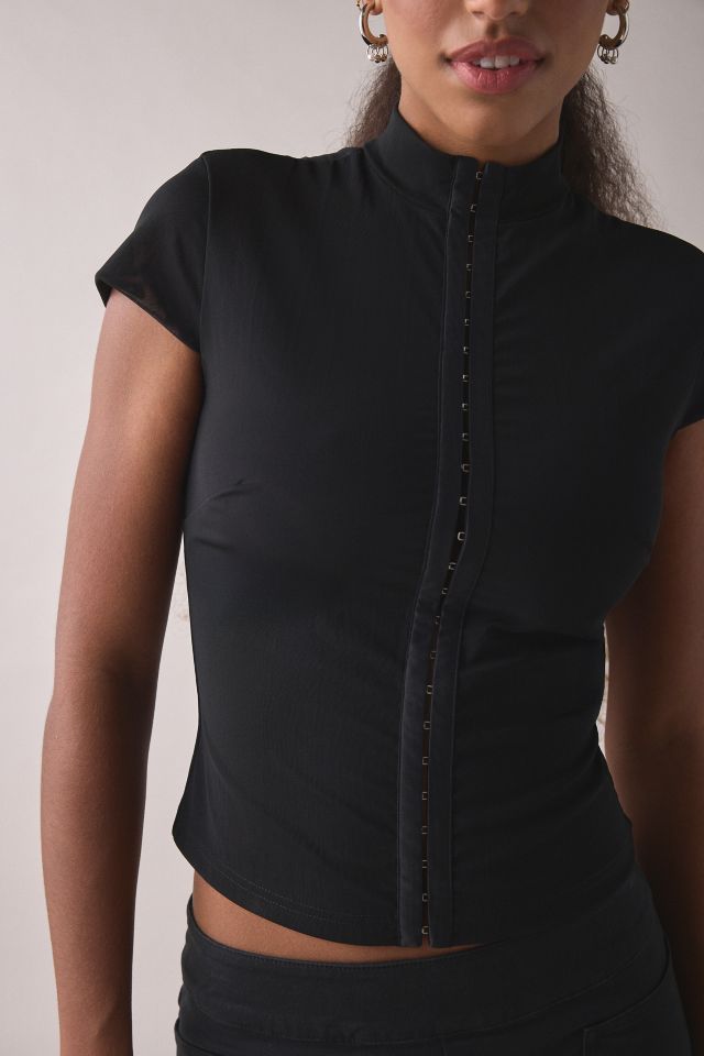 I.AM.GIA. Isela Mockneck Short Sleeve Crop Top #3