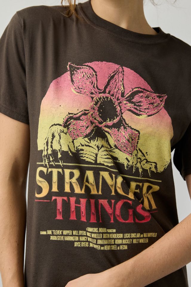 Robe T-Shirt Surdimensionnée Stranger Things Graphique Délavé #1