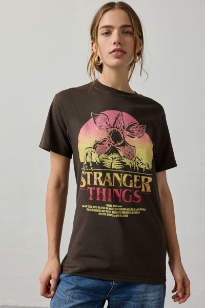 Stranger Things Graphic Vintage Washed Oversized T-Shirt Dress