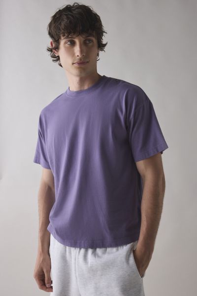 Standard Cloth Jump Shot Premium Heavyweight Cotton Tee In Purple, Men's At Urban Outfitters In Purple