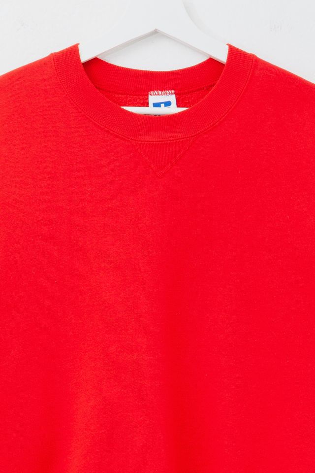 Vintage 1990s Distressed Red Russell Athletic Crewneck Sweatshirt #1