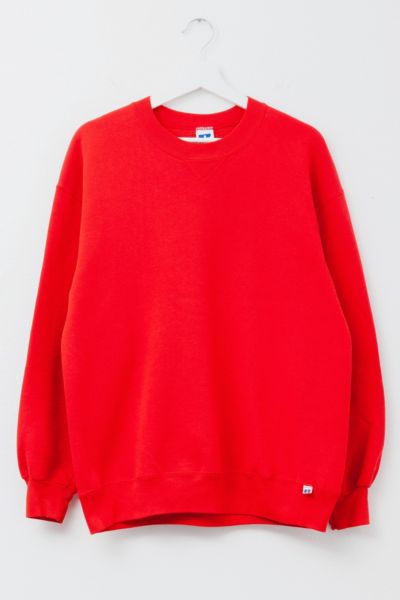Vintage 1990s Distressed Red Russell Athletic Crewneck Sweatshirt