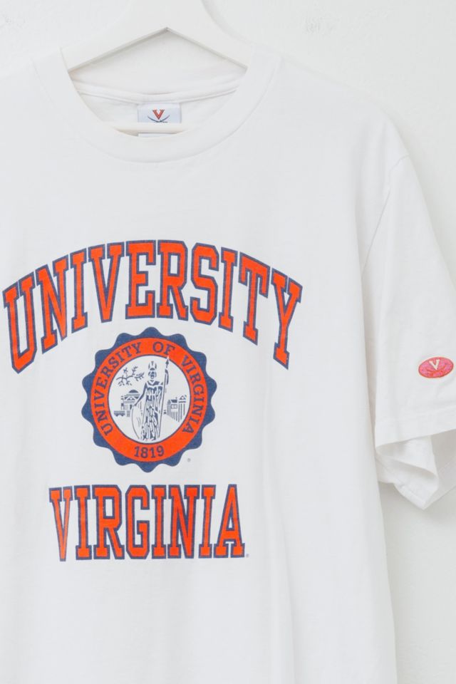 Vintage 1990s University of Virginia White Graphic T-Shirt #1