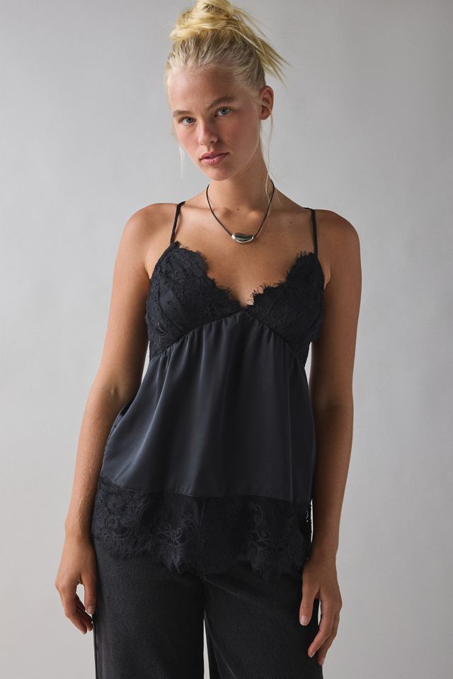 UO Faye Eyelash Lace Trim Cami #1