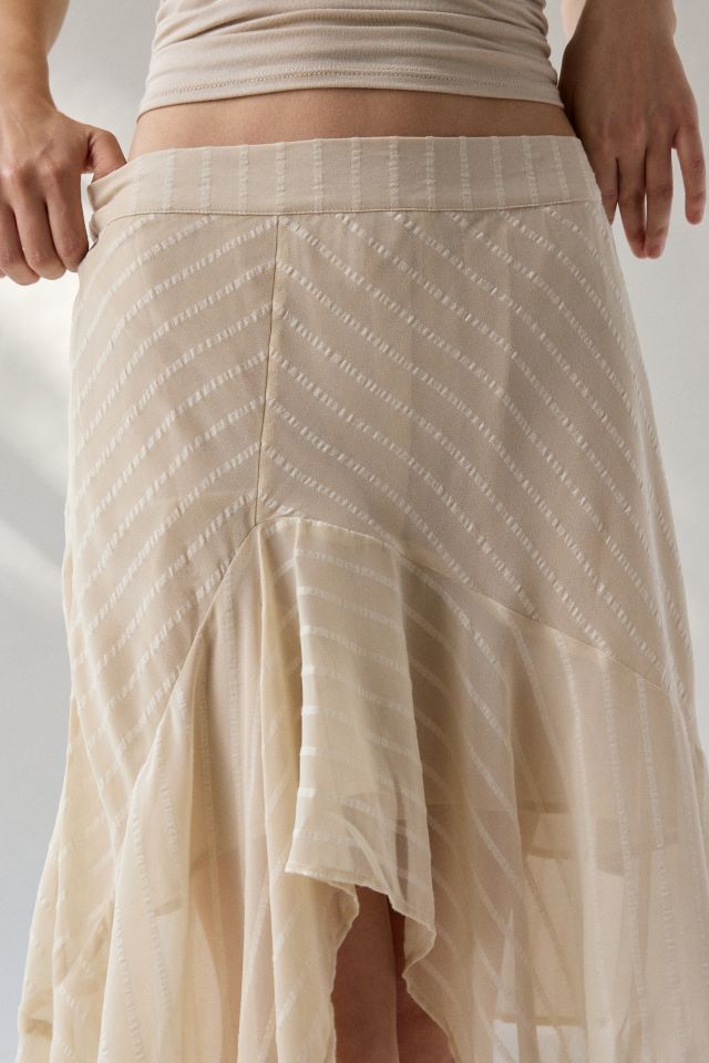 Kimchi Blue Aurellia Asymmetrical Hanky Hem Midi Skirt #1