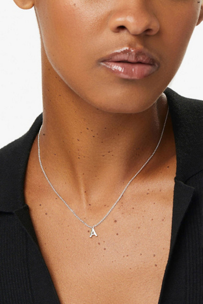 Ana Luisa Silver Letter Initial Necklace | Urban Outfitters