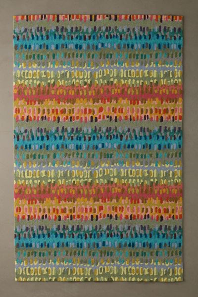 Urban Outfitters Paint Chip Woven Wool Rug At