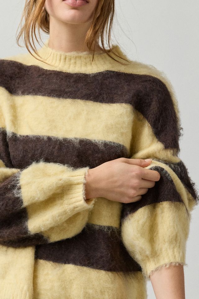 Daisy Street Fudge Stripe Fuzzy Sweater #1