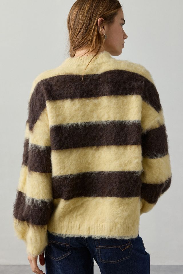 Daisy Street Fudge Stripe Fuzzy Sweater #3
