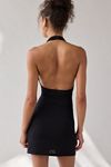 UO G.N.O. High Mockneck Halter Bodycon Mini Dress