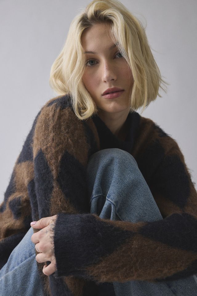 Daisy Street Darie Diamond Brushed Knit Sweater #3