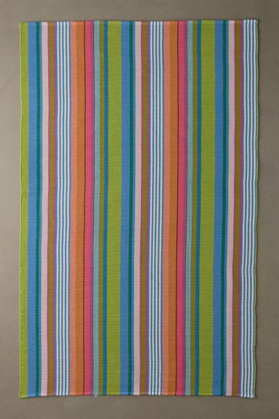 Urban Outfitters Mellie Striped Handwoven Rug At