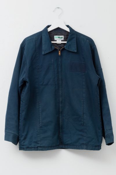 Vintage Y2K Distressed Navy Blue Work Jacket
