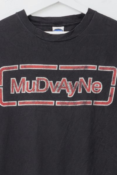 Vintage 1990s Mudvayne Distressed Black Graphic Band T-Shirt