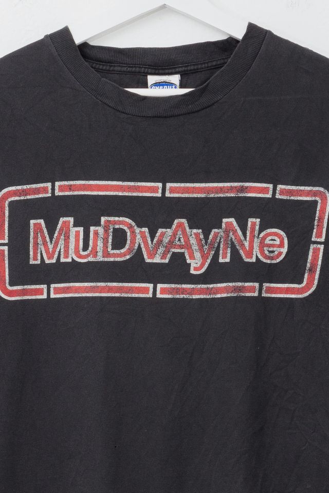 Vintage 1990s Mudvayne Distressed Black Graphic Band T-Shirt #1