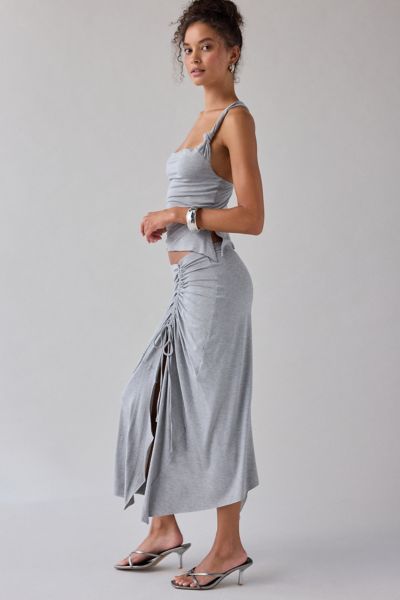 UO Avalon Asymmetric Jersey Knit Skirt 2-Piece Set