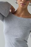 UO Kelly Boatneck Bell Sleeve Open Tie-Back Top