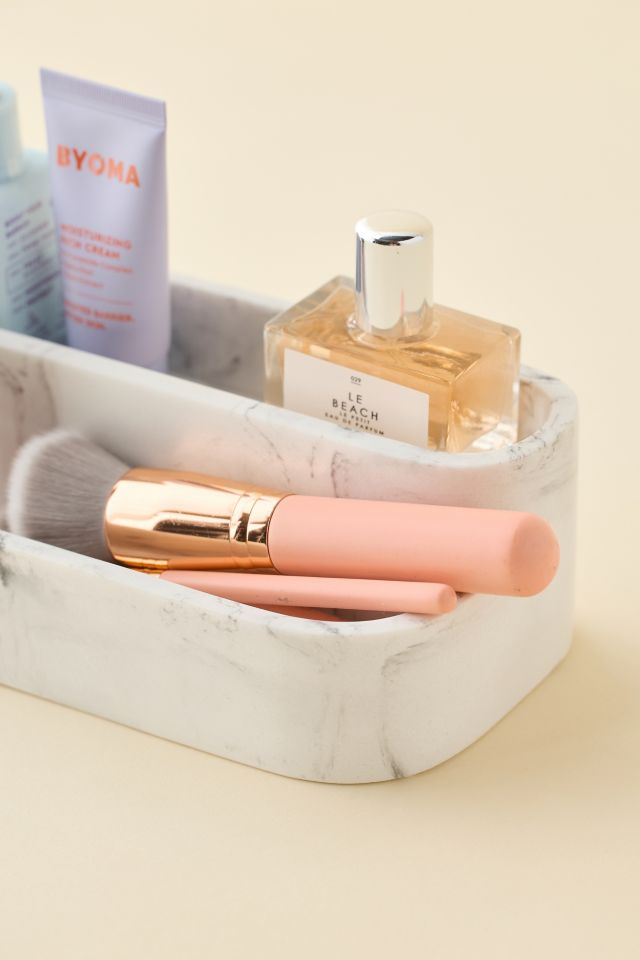 Organisateur de Maquillage Kathryn à 2 Niveaux en Résine Effet Marbre #2