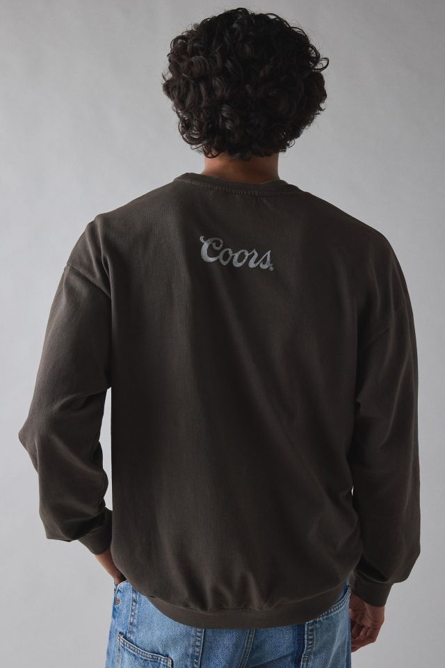 Coors Banquet Beer Cowgirl Graphic Crew Neck Sweatshirt #1