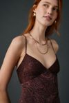 AFRM Christina Chocolate Paisley Chiffon Slip Maxi Dress
