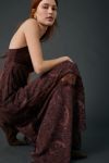 AFRM Christina Chocolate Paisley Chiffon Slip Maxi Dress