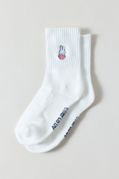 Urban Outfitters Miffy Icon Quarter Crew Sock In Cream, Women's At  In White